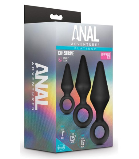 Anal Adventures Platinum - Silicone Anal Plug Set