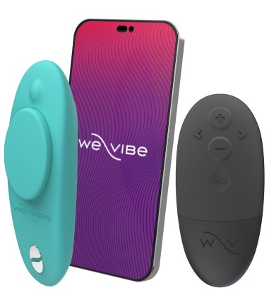 We-Vibe - Moxie+, Turquoise, liten trosvibrator med ny fjärrkontoll och app
