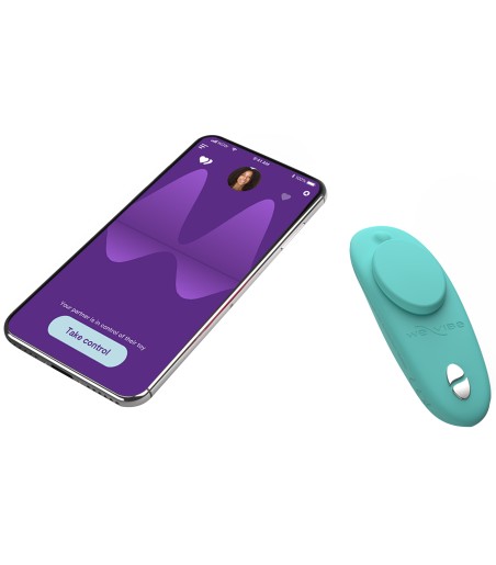 We-Vibe - Moxie+, Turquoise, styr den med app, även över internet på distans