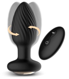 Drago 2 - Twister Vibrating Anal Plug & Remote, vibrerande och vridande analplugg