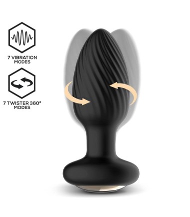 Drago 2 - Twister Vibrating Anal Plug & Remote, flera olika funktioner
