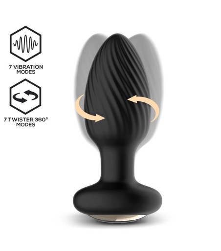 Drago 2 - Twister Vibrating Anal Plug & Remote, flera olika funktioner
