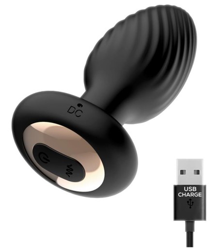 Drago 2 - Twister Vibrating Anal Plug & Remote, uppladdningsbar analplugg