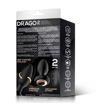 Drago 2 - Twister Vibrating Anal Plug & Remote