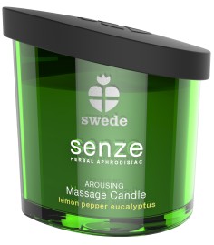 Swede - Senze Arousing, massageljus med doft av citron, peppar och eucalyptus.
