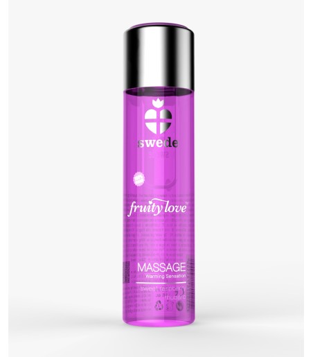 Swede - Fruity Love, Sweet Raspberry and Rhubarb, massageolja med doft av hallonoch rabarber!