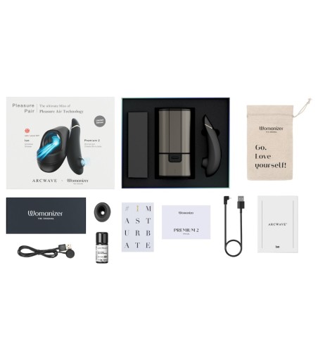Pleasure Pair - Womanizer Premium 2 and Arcwave Ion