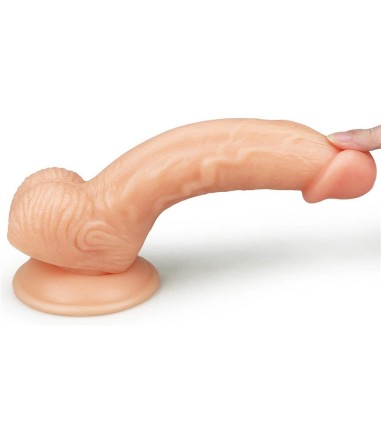 The Ultra Soft Dude v1, 8", lagom böjd och flexibel dildo