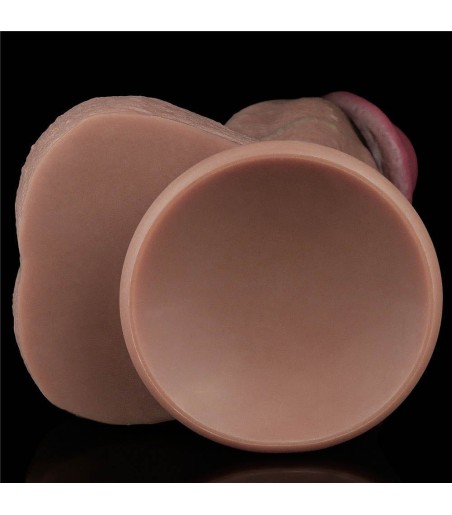 LoveToy - Dual-Layered Silicone Cock, 11" - Dark, mycket bra sugpropp