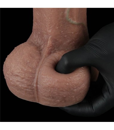 LoveToy - Dual-Layered Silicone Cock, 11" - Dark