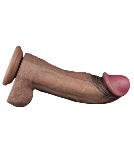 LoveToy - Dual-Layered Silicone Cock, 11" - Dark
