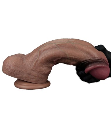 LoveToy - Dual-Layered Silicone Cock, 11" - Dark