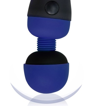 PalmPower - Recharge Wand Massager, Blue, flexibelt huvud
