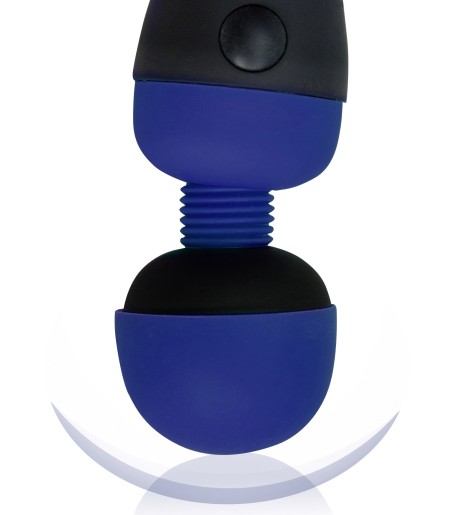 PalmPower - Recharge Wand Massager, Blue, flexibelt huvud