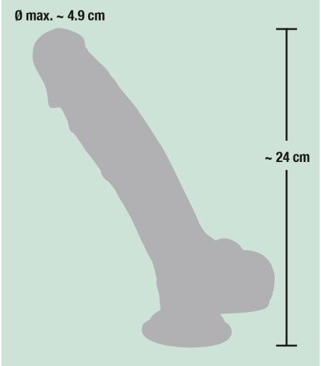 Medical Silicone Dildo, 24cm