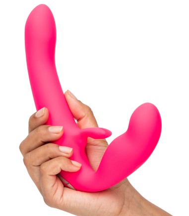Happy Rabbit - Strapless Strap-On, med kittlare för klitoris