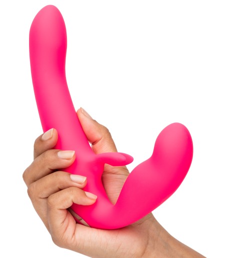 Happy Rabbit - Strapless Strap-On, med kittlare för klitoris