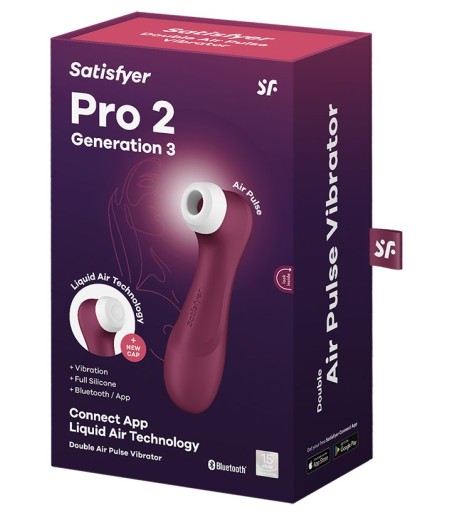 Satisfyer - Pro 2 Generation 3 with App, Double Air Pulse Vibrator, Red