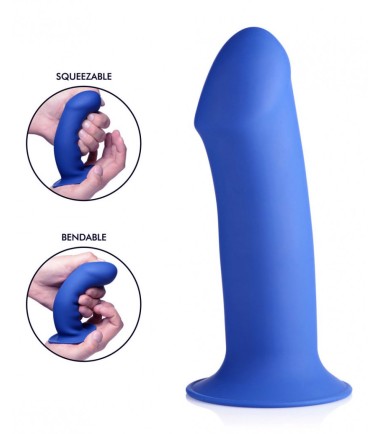 Squeeze-It - Thick Flexible Dildo, Blue
