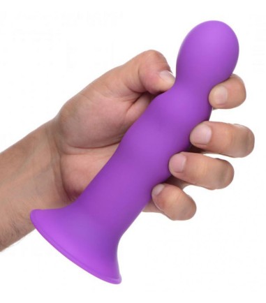 Squeeze-It - Wavy Dildo, Purple, fin silikon