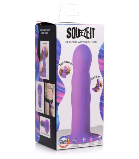 Squeeze-It - Wavy Dildo, Purple