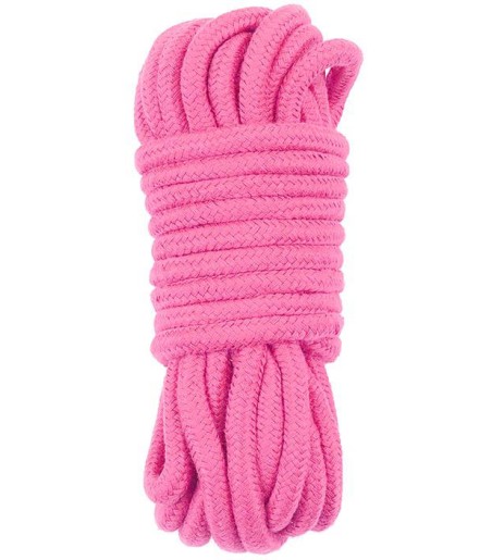 Lovetoy - Soft Bondage Rope, 10m - Pink, härligt mjukt rep