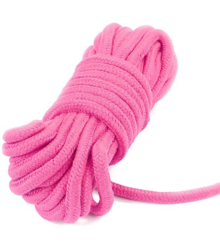 Lovetoy - Soft Bondage Rope, 10m - Pink,, hela 10 meter av rep för bondagelekar