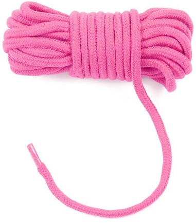Lovetoy - Soft Bondage Rope, 10m - Pink, enkelt och perfekt rep för bondage
