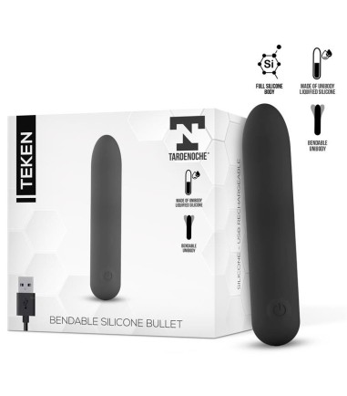 Teken - Bendable Silcone Bullet, uppladdningbar liten vibrator