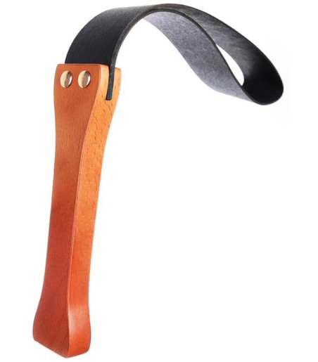 Paddle with Wood Handle, härlig paddel av trä och konstläder med nitar