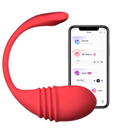 Lovense - Vulse App-Controlled Thrusting Egg Vibrator, stötande ägg me vibrationer och skön stimulering av g-punkten