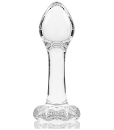 Model 2 Analplug, Clear, härlig analplugg i glas