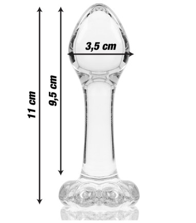 Model 2 Analplug, Clear, lagom stor analplugg me dlång hals
