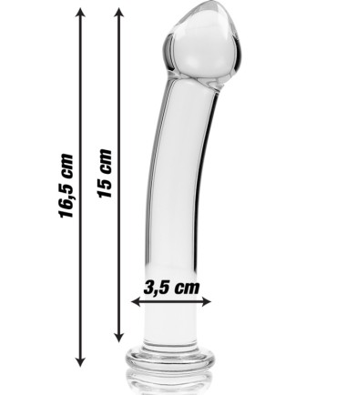 Model 11 Dildo, Clear, lagom stor dildo i glas