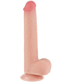 Sliding Skin Dual Layer Dong 9" with Detachable Suction Cup, med avtagbar sugkopp