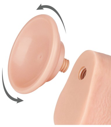 Sliding Skin Dual Layer Dong 9" with Detachable Suction Cup