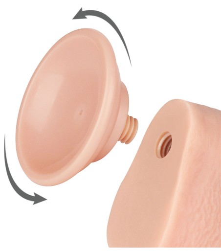 Sliding Skin Dual Layer Dong 9" with Detachable Suction Cup