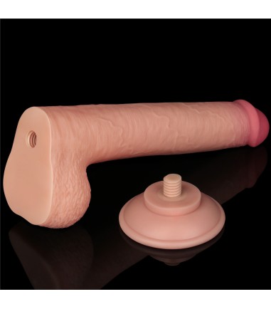 Sliding Skin Dual Layer Dong 9" with Detachable Suction Cup