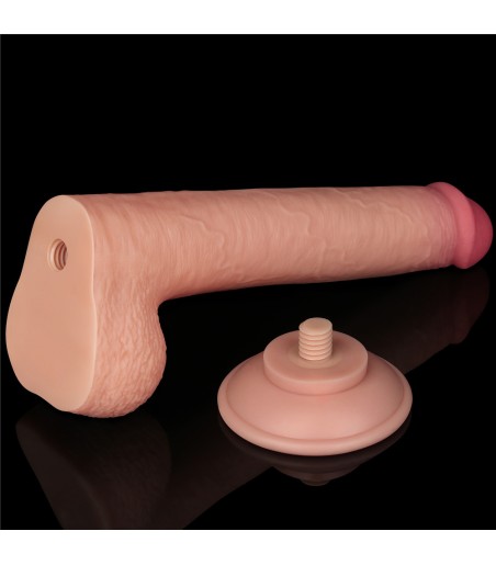 Sliding Skin Dual Layer Dong 9" with Detachable Suction Cup