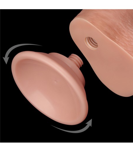 Sliding Skin Dual Layer Dong 9" with Detachable Suction Cup