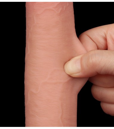 Sliding Skin Dual Layer Dong 9" with Detachable Suction Cup