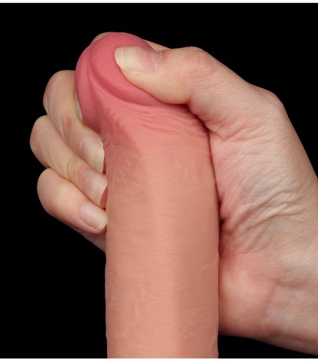 Sliding Skin Dual Layer Dong 9" with Detachable Suction Cup