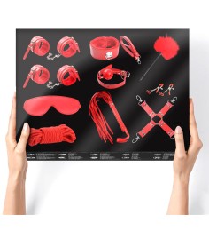 IntoYou - 11 Pieces Bondage Set, Red, ett set om 11 härliga bondageprodukter