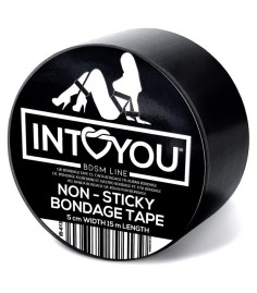 IntoYou, Non-Sticky Bondage Tape - Black, svart tejp för kinkiga lekar