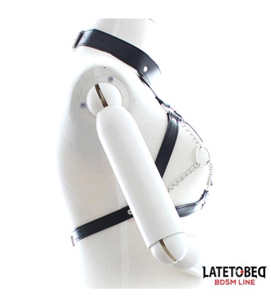 Bondage Breast Harness with Open Cups and Chains
