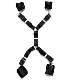 Bed Restrain Set with Adjustable Cuffs, sängsfängsel för armar och fötter