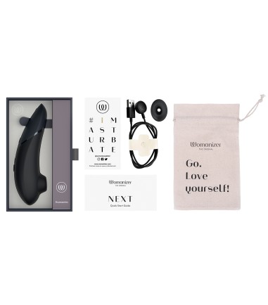Womanizer - Premium Next, Black, extra munstycke