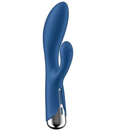 Satisfyer - Spinning Rabbit 1, Blue, rorationer i staven, samt vibrationer