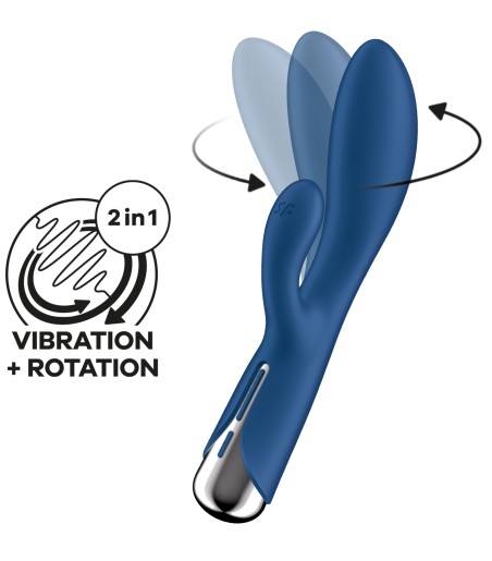 Satisfyer - Spinning Rabbit 1, Blue, skäna rotationer för g-punkten