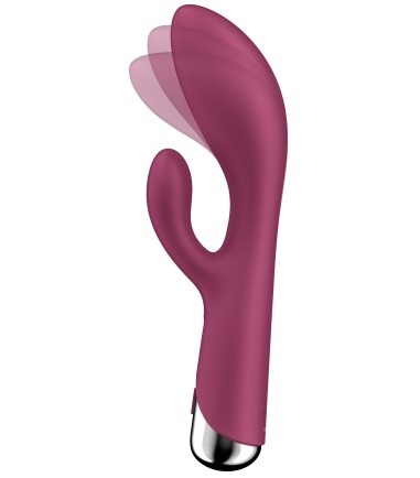 Satisfyer - Spinning Rabbit 1, Red, med härliga vibrationer i både staven och kittlaren